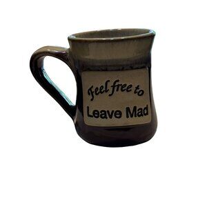 Feel Free To Leave Mad Stoneware Coffee Mug
